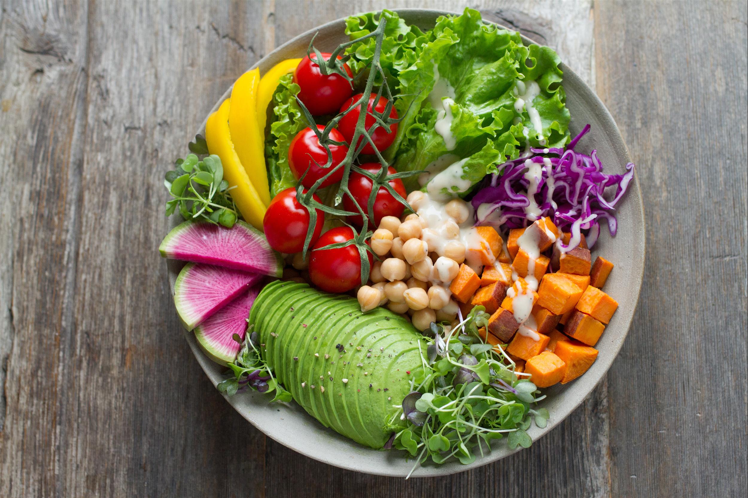 a plate of salad